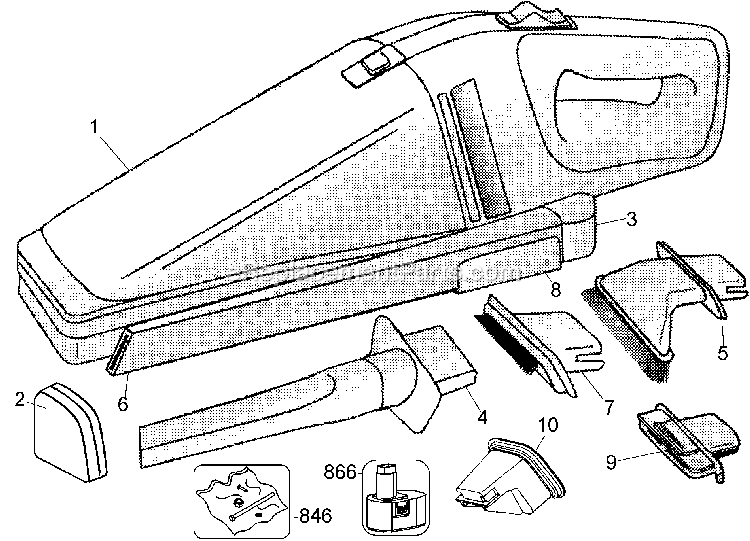 Black and Decker DB325 (Type 1) Dustbuster Wet/Dry Power Tool Page A Diagram